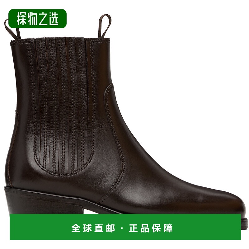 香港直邮Lemaire 男士 棕色切尔西靴 FO0121LL0106