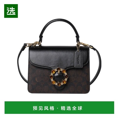 香港直邮COACH 女士手提包 CCE22IMXAQ AW2025 黑色 Courtney 标