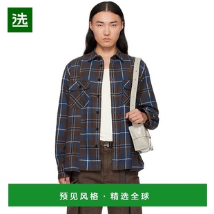 棕色 衬衫 香港直邮Sacai 250 Flannel 男士 Plaid 1h可退 蓝色