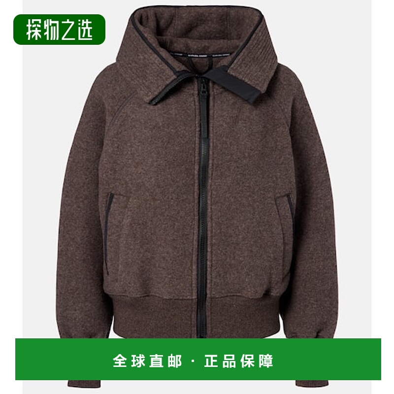 香港直邮Canada Goose 加拿大鹅 女士 Chilliwack 黑色标志羊毛混