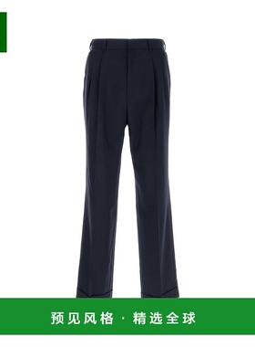 1h可退 香港直邮Casablanca 男士 海军蓝羊毛裤子 MPS25TR25701NA