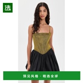 香港直邮PATBO 女士 金色编织迷你连衣裙 1h可退 metal金属色 舒