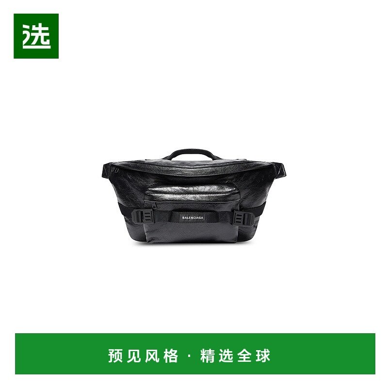 欧洲直邮BALENCIAGA (2025新品) 黑色大号男士军装腰包斜挎包,箱包皮具/热销女包/男包,胸包,淘宝优惠券,粉丝福利购,淘宝优惠卷