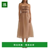 1h可退 无肩带真丝欧根纱金色带扣中 Rowley 美国直邮 Cynthia