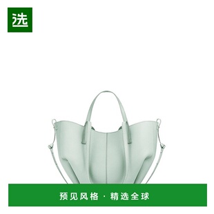 欧洲直邮POLENE Cyme Mini女士薄荷绿小牛皮手提包托特包单肩包