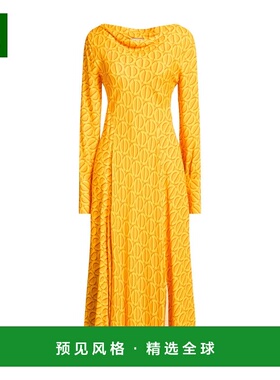 1h可退 香港直邮Iceberg 冰山 女士 中长连衣裙 yellow黄色 舒适