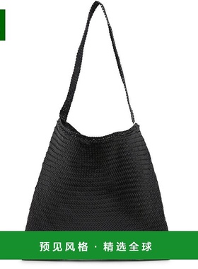 欧洲直邮Dragon Diffusion Ars系列黑色女士小牛皮编织托特包