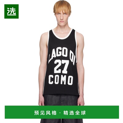1h可退 香港直邮Rhude 男士 黑色 Como 1907 联名 Basketball 背