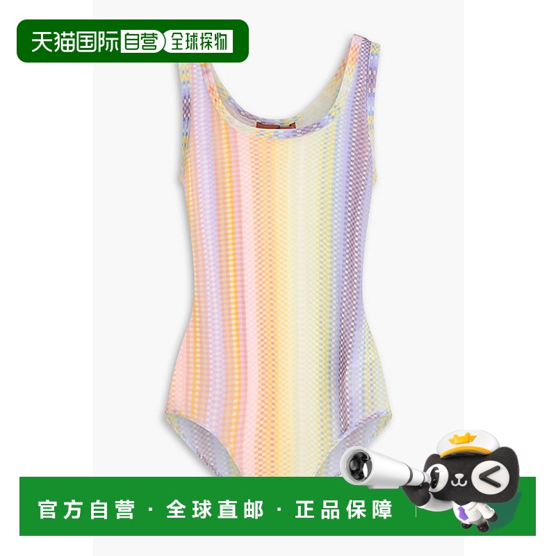 1h可退 香港直邮MISSONI 米索尼 女士 格纹网纱连体衣 DS24SK1ZBJ