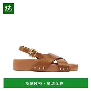 香港直邮Chloe 圆头平底凉鞋 CH25A10AH3