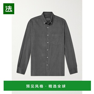 1h可退 香港直邮officine generale 男士 Arsene 棉混纺灯芯绒衬