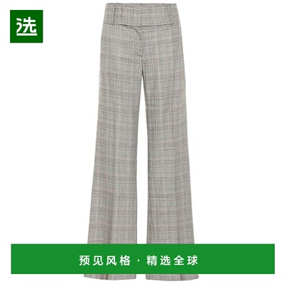 1h可退 香港直邮Frame Denim 女士 Metropolitan 格纹阔腿裤