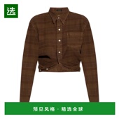 香港直邮R13 女士外套 R13WR433R554BOVERDYEDBROWNPLAID