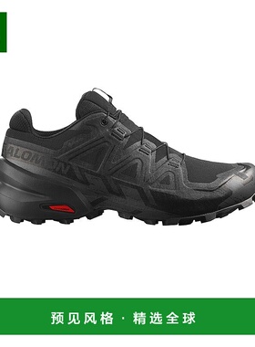 欧洲直邮SALOMON 24新款 SC6GT系列男士黑色煤灰色印花纺织运跑鞋