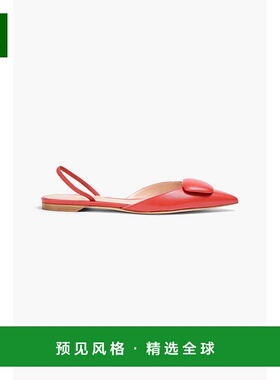 1h可退 香港直邮Rupert Sanderson 女士 Sabine 精饰皮质露跟尖头