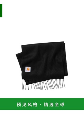 香港直邮CARHARTT 男士围巾 I01350789XX CO 黑色 羊毛流苏围巾