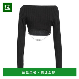 1h可退 【美国直邮】GCDS 女士毛衣 纯色针织长袖无口袋设计 高效