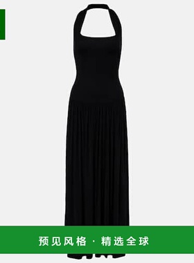 1h可退 香港直邮AYA MUSE 女士 Quill 挂脖长款连衣裙 black黑色