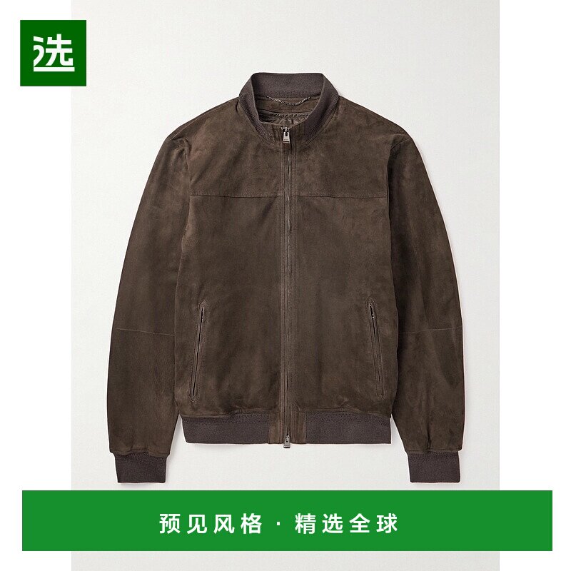 1h可退 Canali 康钠丽 男士 绒面革短夹克 LE00298O70466