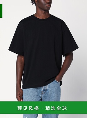 1h可退 香港直邮Séfr 男士 黑色棉质水手领T恤 MFW24ATELIERCOHB