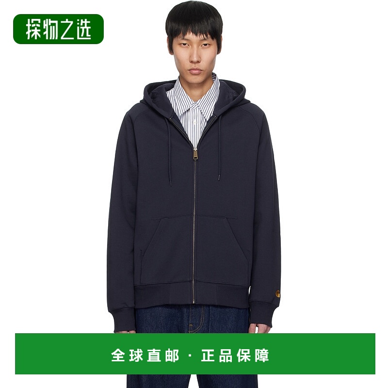 香港直邮CARHARTT WIP 男士 海军蓝 Chase 连帽衫 I033664
