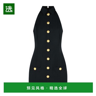 FF1R5131WC09 饰羊毛包臀裙连衣裙 香港直邮Balmain 纽扣装