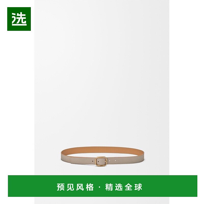 1h可退 欧洲直邮Loewe罗意威 女士陶土色小牛皮圆形扣环腰带3.2cm
