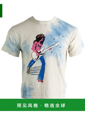 香港直邮ERL 男士T恤 ERL11T0011WHITEBLUE AW2025 白色 短袖T恤