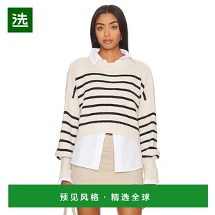 1h可退 香港直邮Free People 自由人 女士 条纹舒适街头风格短款