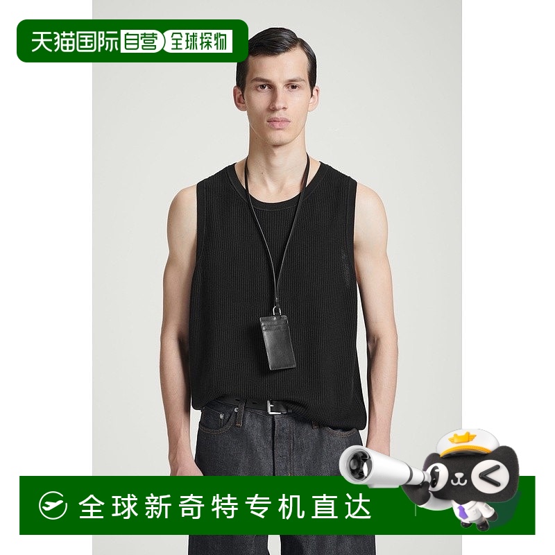 欧洲直邮COS 男士黑色皮革卡片夹新款