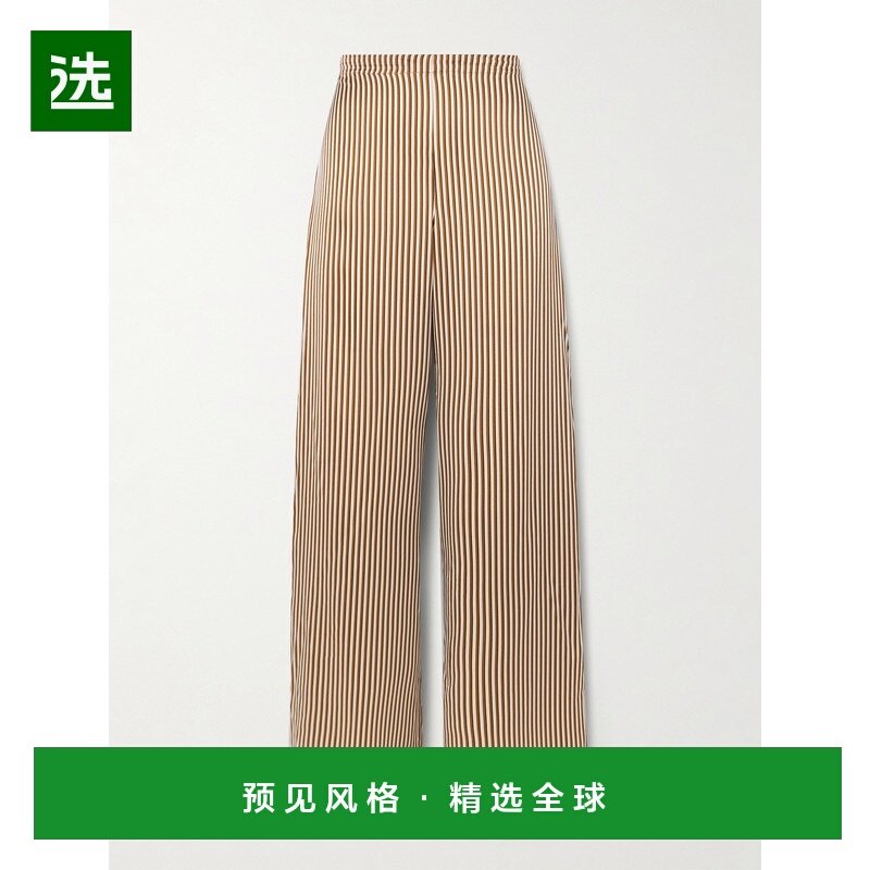 1h可退 香港直邮Frame Denim 女士 + Ritz 巴黎条纹真丝缎阔腿裤,女装/女士精品,休闲裤,淘宝优惠券,粉丝福利购,淘宝优惠卷