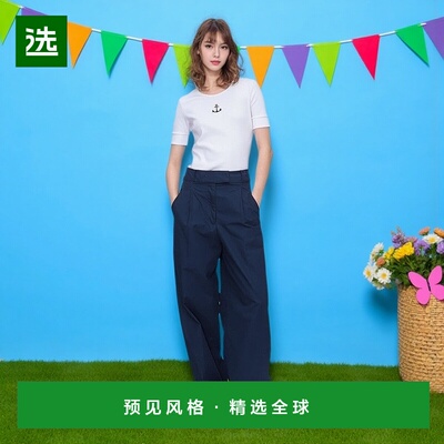 欧洲直邮APC 女士白色棉T恤短袖女装