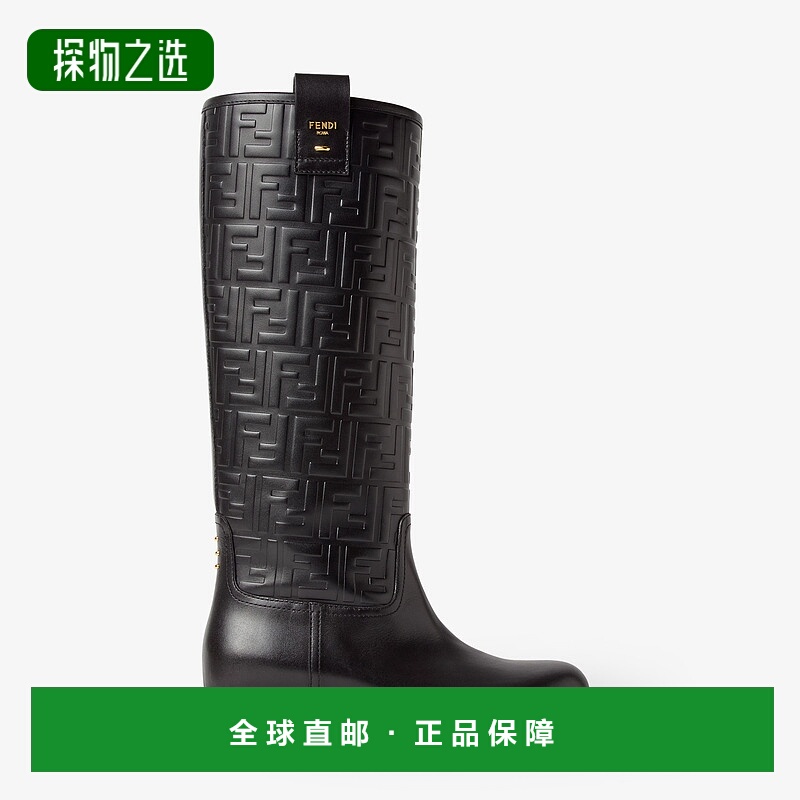 香港直邮Fendi 芬迪 女士 黑色皮质靴子 8W8574AY9O