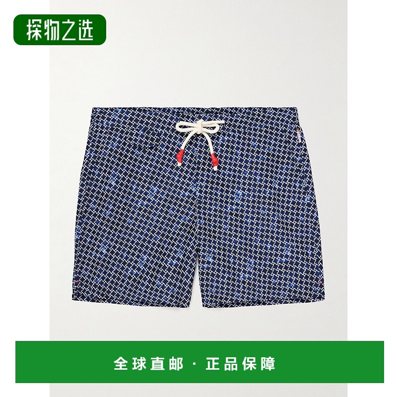 1h可退 Orlebar Brown 男士 Terrazzo 标准版修身中长印泳裤