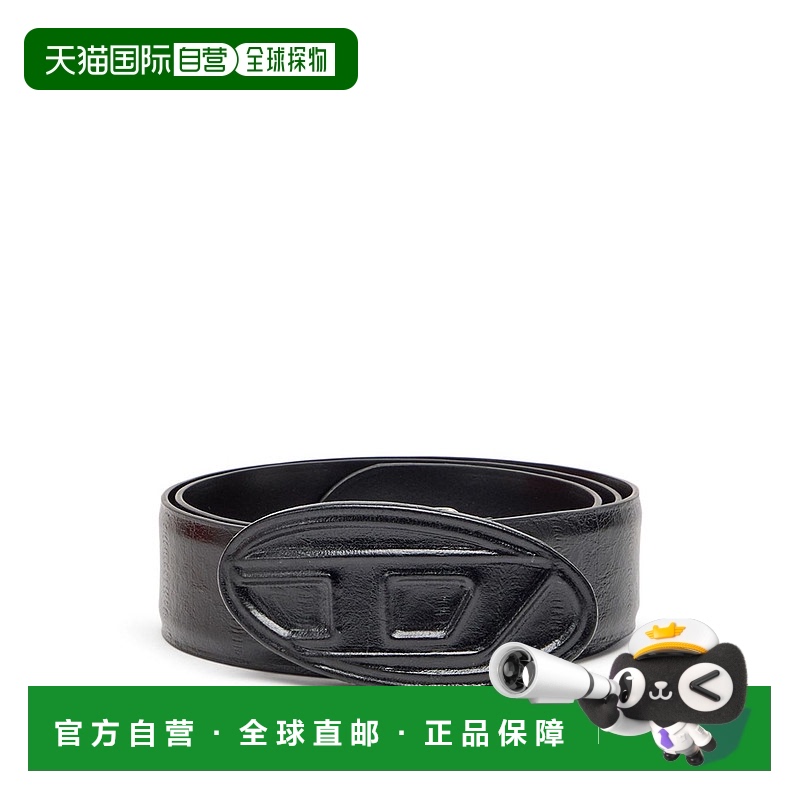 1h可退 香港直邮Diesel 迪赛 男士 黑色 B-1dr Embraced 腰带 X10