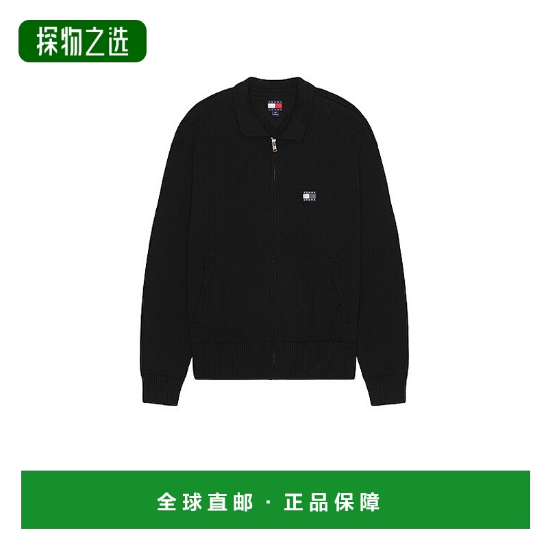 香港直邮Tommy Hilfiger 汤米·希尔费格 男士 Badge 净色前拉链