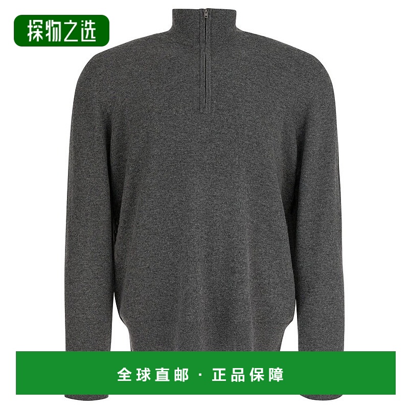 香港直邮VINCE 男士 拉鍊領針織衫 MR8066577A grey灰色 舒适时尚