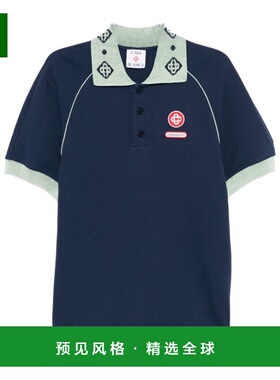 香港直邮CASABLANCA 男士T恤 MAW25JTP43502 AW2025 蓝色 徽标短P