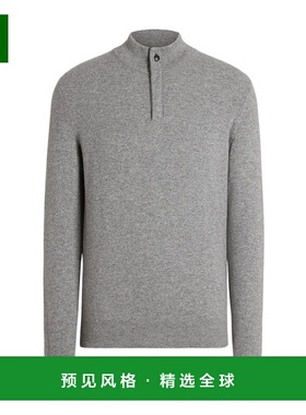 香港直邮Zegna 长袖毛衣 E8K10127K95羊绒杰尼亚拉链立领