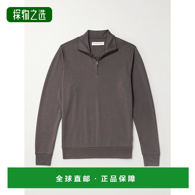 1h可退 香港直邮Orlebar Brown 男士 Isar 美利奴羊毛羊毛针织半