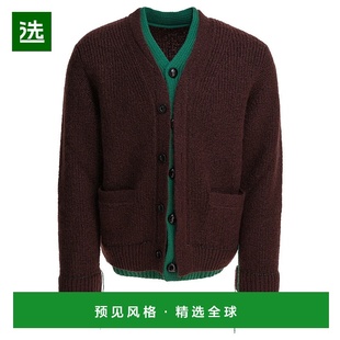 羊毛混纺针织开衫 男士 2503839M601马海毛 香港直邮Sacai 1h可退