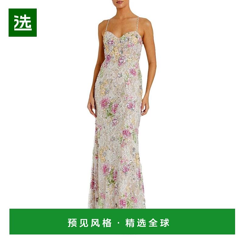 1h可退 【美国直邮】mac duggal 女士 连衣裙女装长裙礼服吊带