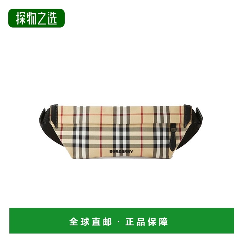 欧洲直邮Burberry/博柏利 Stevie男士档案米色聚酰胺/小牛皮