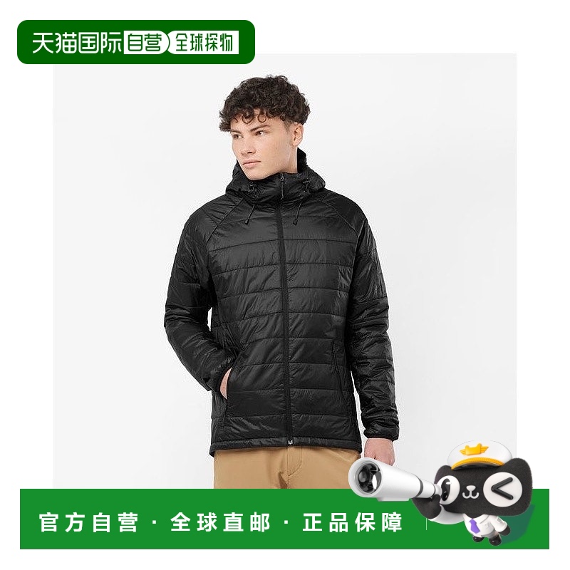 自营欧洲直邮Salomon萨洛蒙 OUTLINE系列男士深黑色聚酯纤维夹克