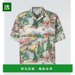 香港直邮Visvim 维斯维木 男士 Crosby 印花真丝混纺保龄球衬衫