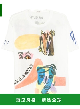 香港直邮BODE 男士T恤 MRF25CS016CREAM AW2025 白色 Printed cot