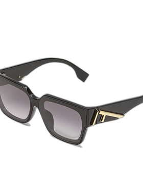 1h可退 欧洲直邮FENDI/芬迪 女士黑色醋酸纤维太阳镜