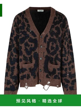 香港直邮LANEUS 男士针织衫 F5LAMACA067570 AW2025 棕色 Leopard