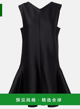 1h可退 香港直邮KHAITE 女士 Mel crêpe 迷你连衣裙 black黑色
