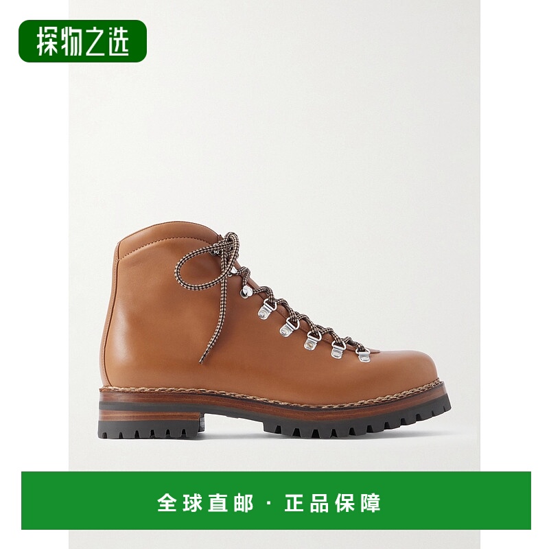 香港直邮Loro Piana 诺悠翩雅 男士 涂油皮质绑带靴子 FAQ0241